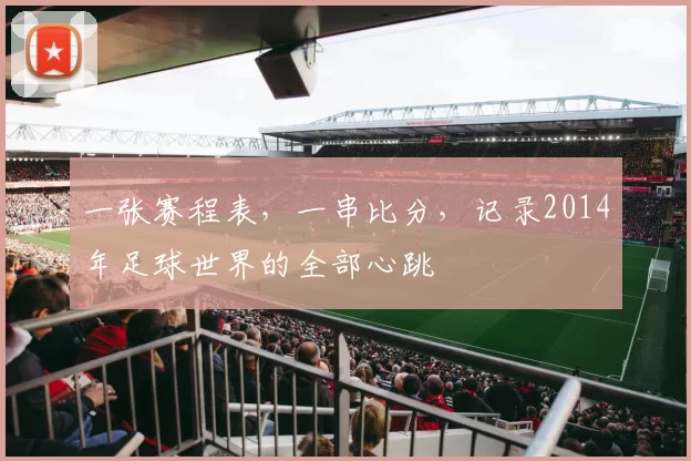 一张赛程表,一串比分,记录2014年足球世界的全部心跳